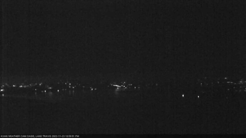 Lake Travis webcam, November 23, 2022 11:00 PM CT