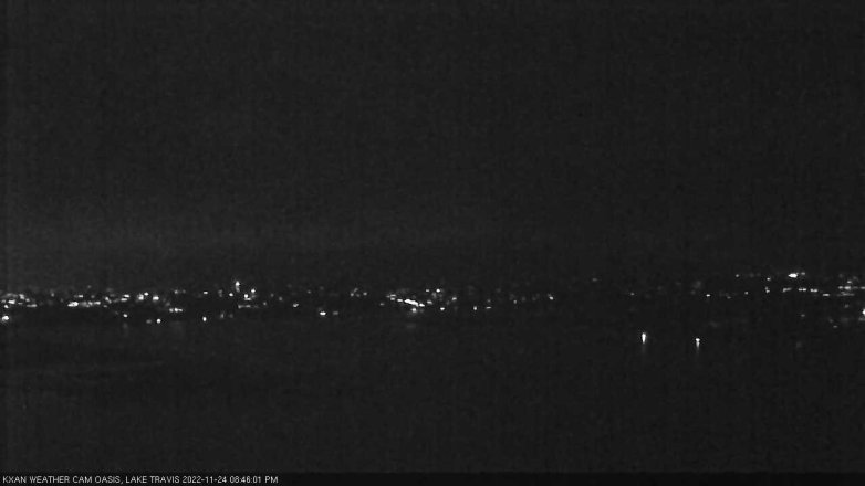 Lake Travis webcam, November 24, 2022 8:45 PM CT