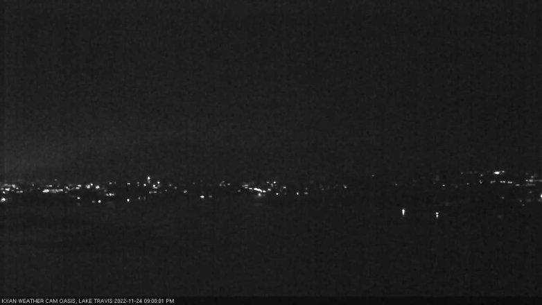 Lake Travis webcam, November 24, 2022 9:00 PM CT