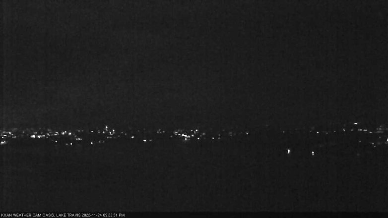 Lake Travis webcam, November 24, 2022 9:25 PM CT