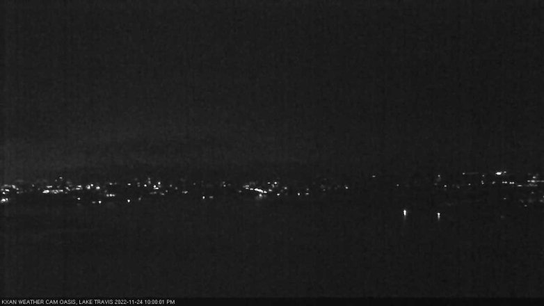 Lake Travis webcam, November 24, 2022 10:00 PM CT