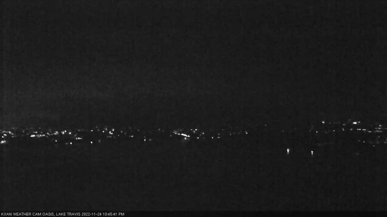 Lake Travis webcam, November 24, 2022 10:45 PM CT