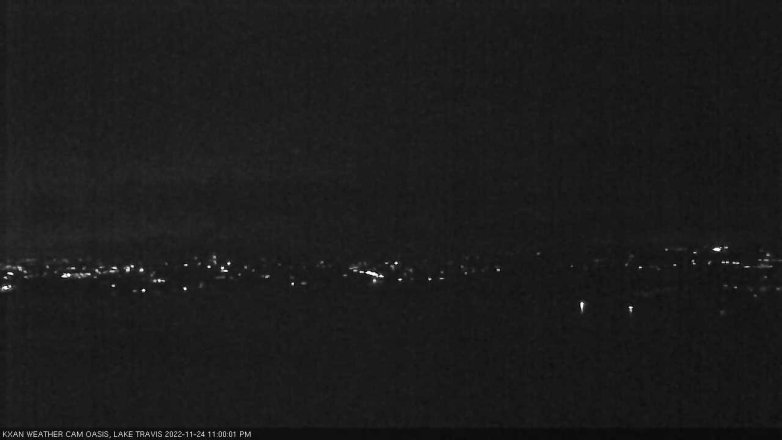 Lake Travis webcam, November 24, 2022 11:00 PM CT