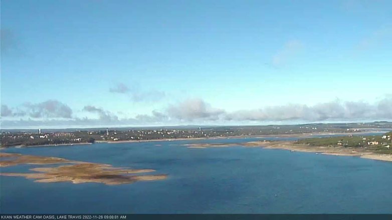 Lake Travis webcam, November 26, 2022 9:00 AM CT