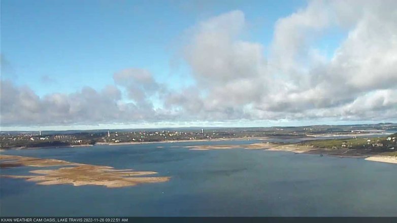 Lake Travis webcam, November 26, 2022 9:25 AM CT