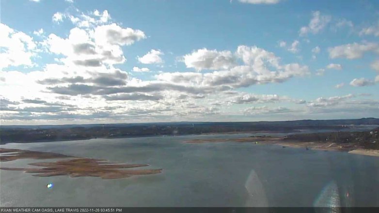 Lake Travis webcam, November 26, 2022 3:45 PM CT