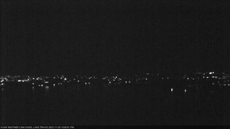 Lake Travis webcam, November 26, 2022 10:00 PM CT