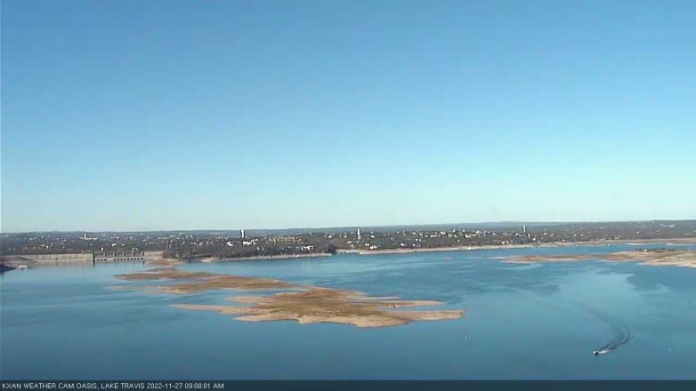 Lake Travis webcam, November 27, 2022 9:00 AM CT