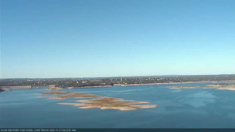 Lake Travis webcam, November 27, 2022 9:25 AM CT