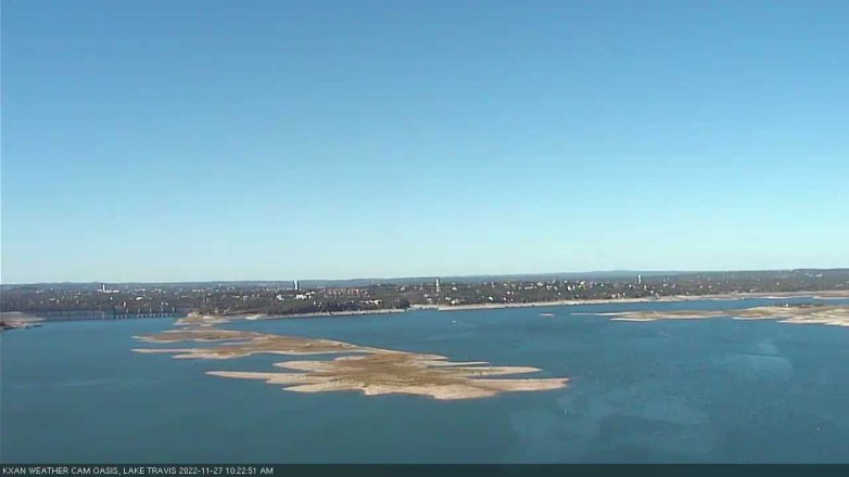Lake Travis webcam, November 27, 2022 10:25 AM CT