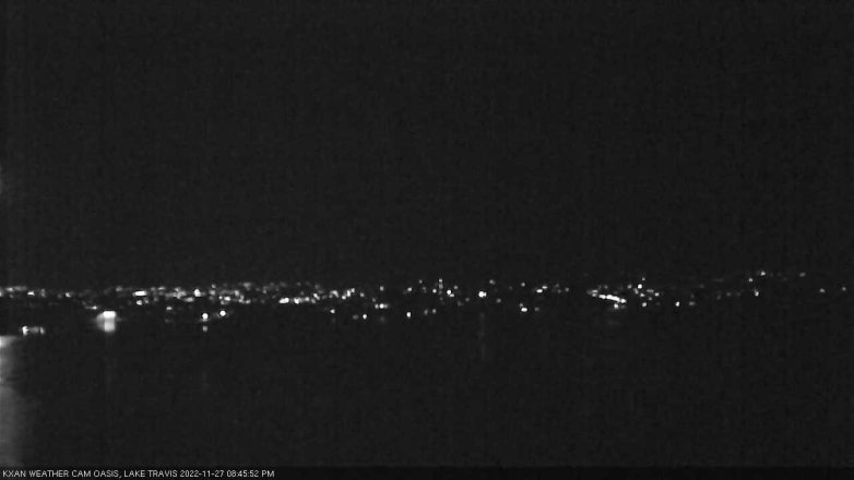 Lake Travis webcam, November 27, 2022 8:45 PM CT