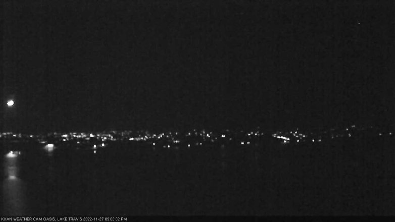 Lake Travis webcam, November 27, 2022 9:00 PM CT