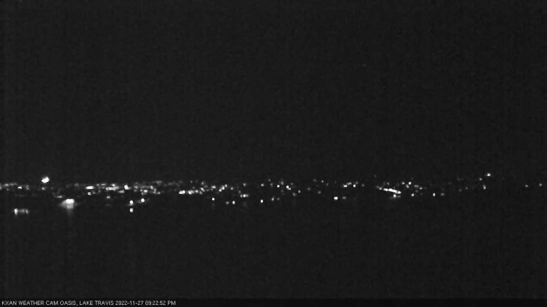 Lake Travis webcam, November 27, 2022 9:25 PM CT