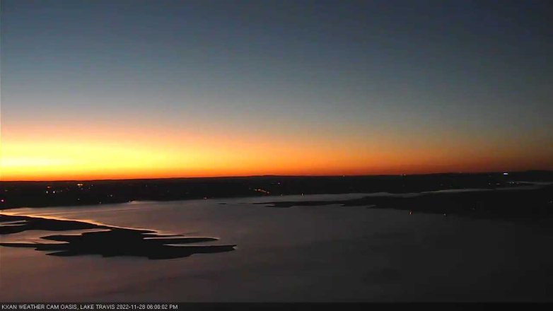 Lake Travis webcam, November 28, 2022 6:00 PM CT