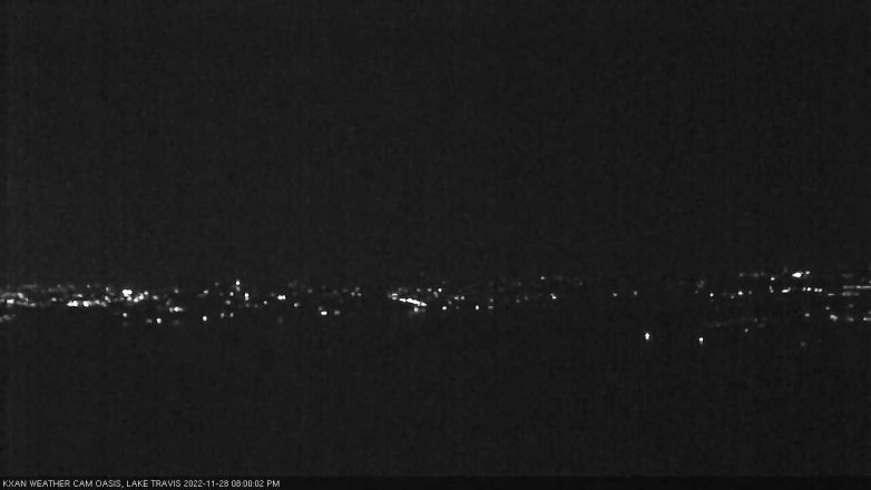Lake Travis webcam, November 28, 2022 8:00 PM CT