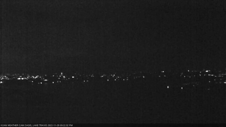 Lake Travis webcam, November 28, 2022 9:25 PM CT