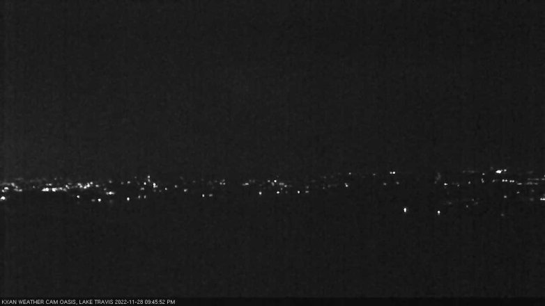 Lake Travis webcam, November 28, 2022 9:45 PM CT
