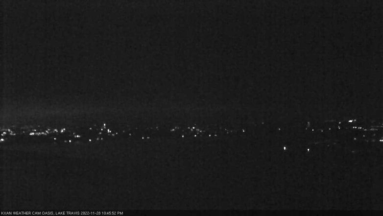 Lake Travis webcam, November 28, 2022 10:45 PM CT