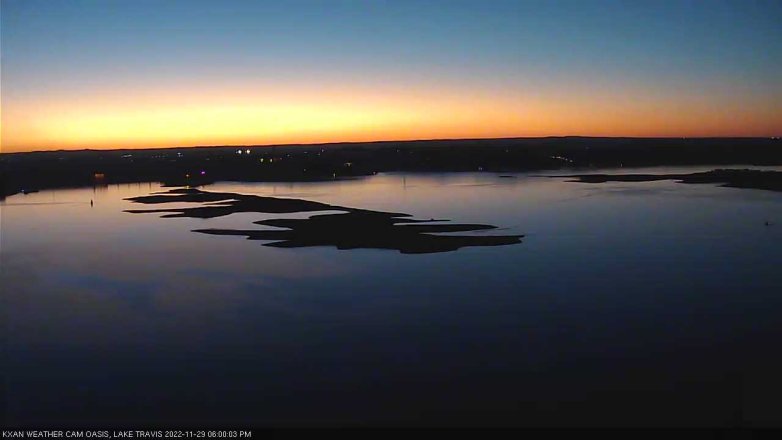 Lake Travis webcam, November 29, 2022 6:00 PM CT