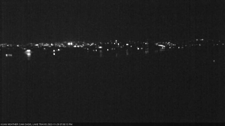 Lake Travis webcam, November 29, 2022 7:00 PM CT