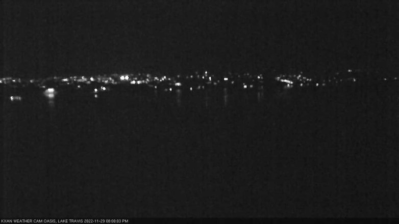 Lake Travis webcam, November 29, 2022 8:00 PM CT