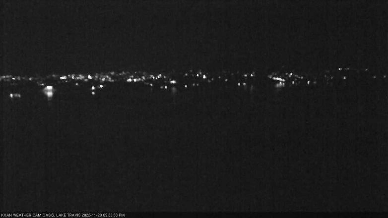 Lake Travis webcam, November 29, 2022 9:25 PM CT