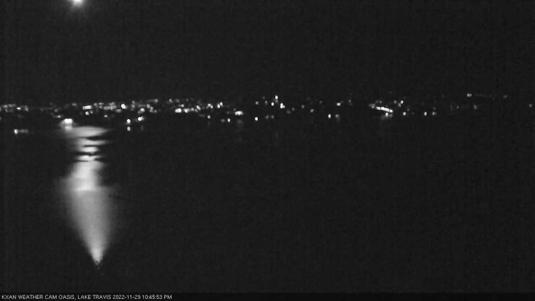 Lake Travis webcam, November 29, 2022 10:45 PM CT