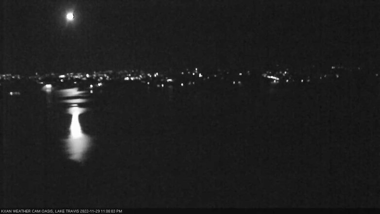 Lake Travis webcam, November 29, 2022 11:00 PM CT