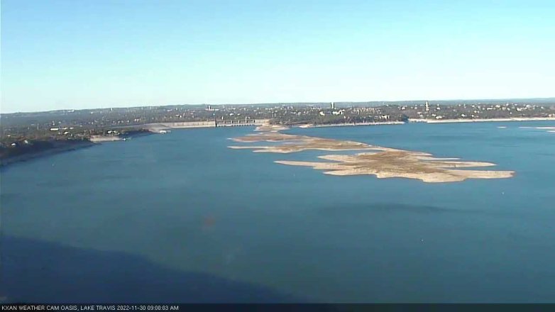Lake Travis webcam, November 30, 2022 9:00 AM CT