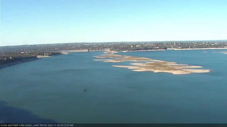 Lake Travis webcam, November 30, 2022 9:25 AM CT