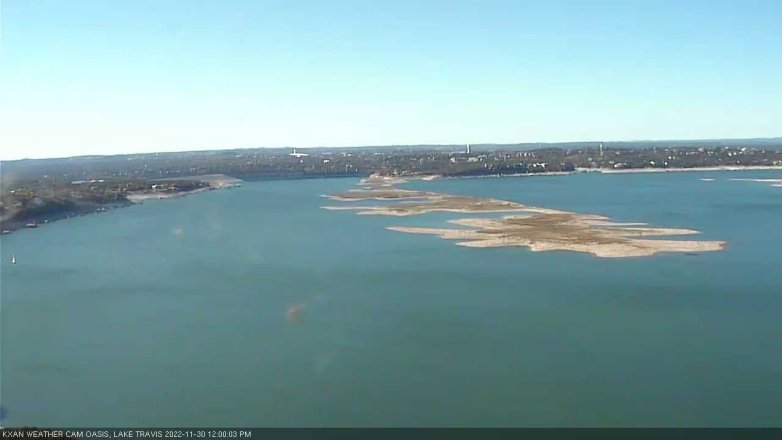 Lake Travis webcam, November 30, 2022 12:00 PM CT