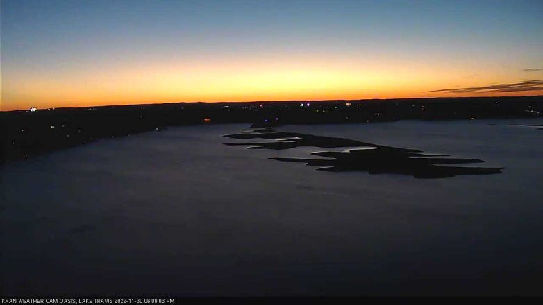 Lake Travis webcam, November 30, 2022 6:00 PM CT