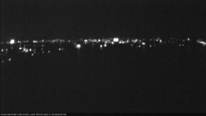 Lake Travis webcam, November 30, 2022 9:00 PM CT