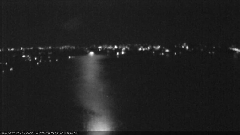 Lake Travis webcam, November 30, 2022 11:00 PM CT