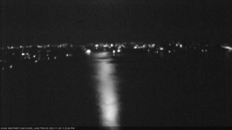 Lake Travis webcam, November 30, 2022 11:25 PM CT