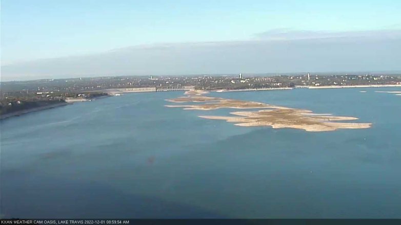 Lake Travis webcam, December 1, 2022 9:00 AM CT