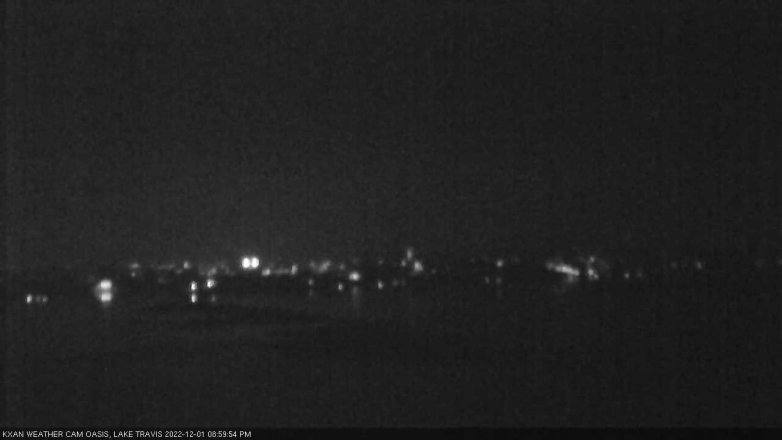 Lake Travis webcam, December 1, 2022 9:00 PM CT