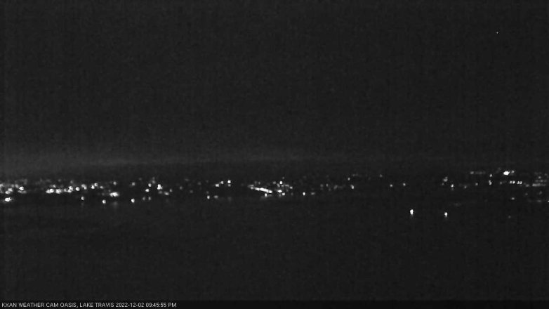 Lake Travis webcam, December 2, 2022 9:45 PM CT