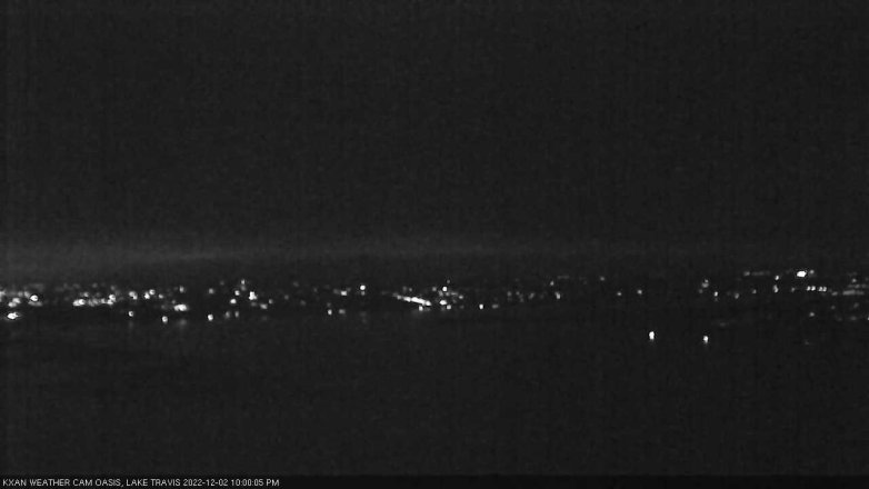 Lake Travis webcam, December 2, 2022 10:00 PM CT