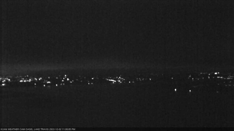 Lake Travis webcam, December 2, 2022 11:00 PM CT