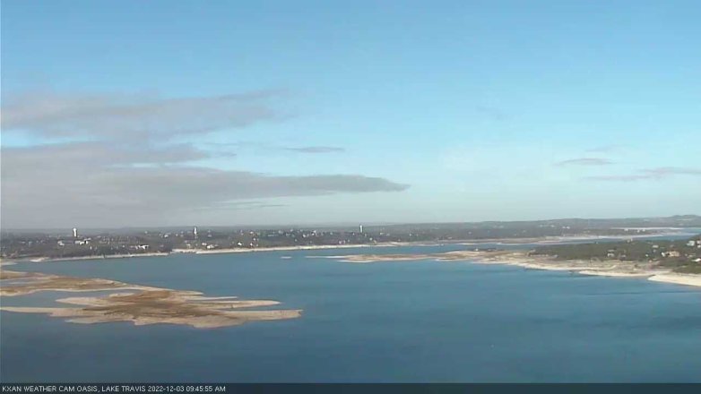 Lake Travis webcam, December 3, 2022 9:45 AM CT