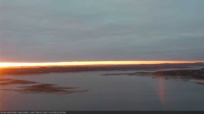 Lake Travis webcam, December 3, 2022 5:25 PM CT