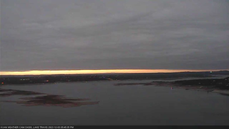 Lake Travis webcam, December 3, 2022 5:45 PM CT