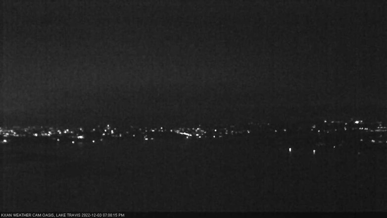 Lake Travis webcam, December 3, 2022 7:00 PM CT