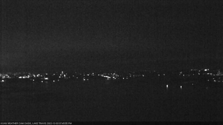Lake Travis webcam, December 3, 2022 7:45 PM CT