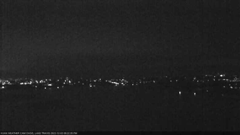 Lake Travis webcam, December 3, 2022 8:25 PM CT