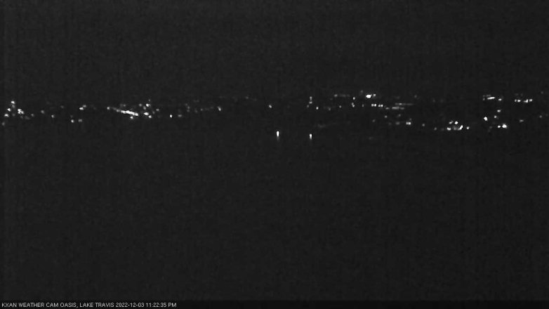 Lake Travis webcam, December 3, 2022 11:25 PM CT
