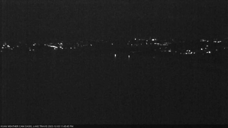Lake Travis webcam, December 3, 2022 11:45 PM CT