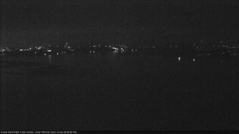 Lake Travis webcam, December 4, 2022 9:00 PM CT