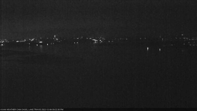 Lake Travis webcam, December 4, 2022 9:25 PM CT